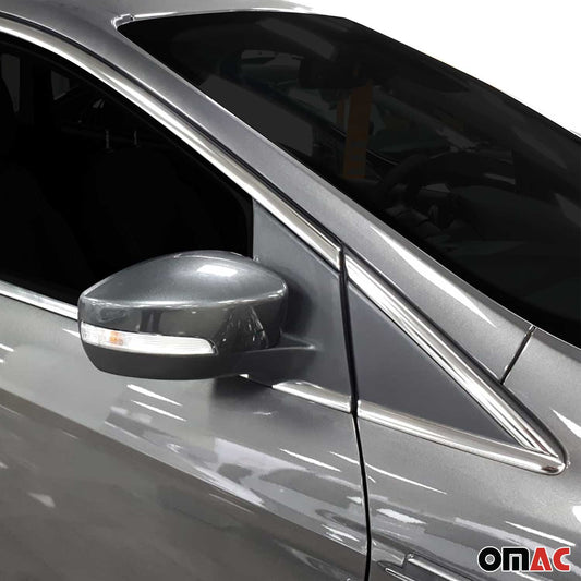 Benzi decorative pentru geamuri Ford Kuga 2013-2019, oțel inoxidabil cromat, 18 bucăți