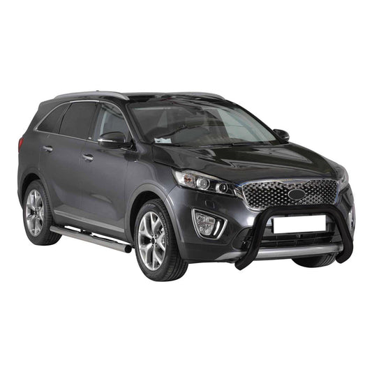 Bară de protecție/buton față pentru Kia Sorento 2014-2017, oțel negru, ø76mm