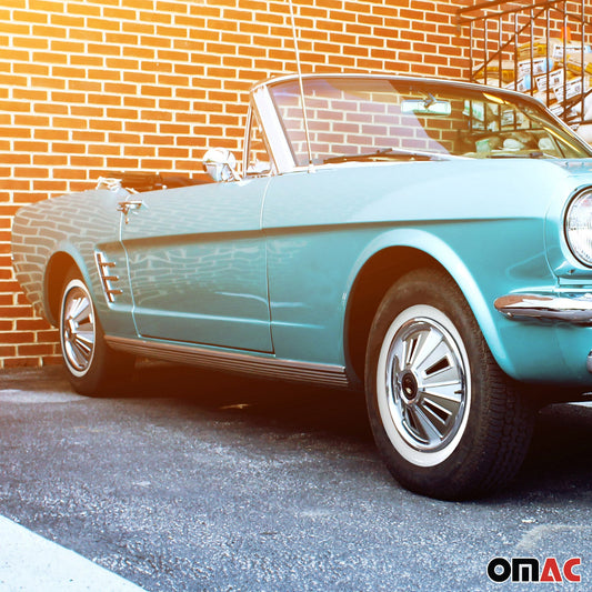 4x Weißwandringe Weißwandreifen 13 Zoll weiß Gummi Auto Tuning