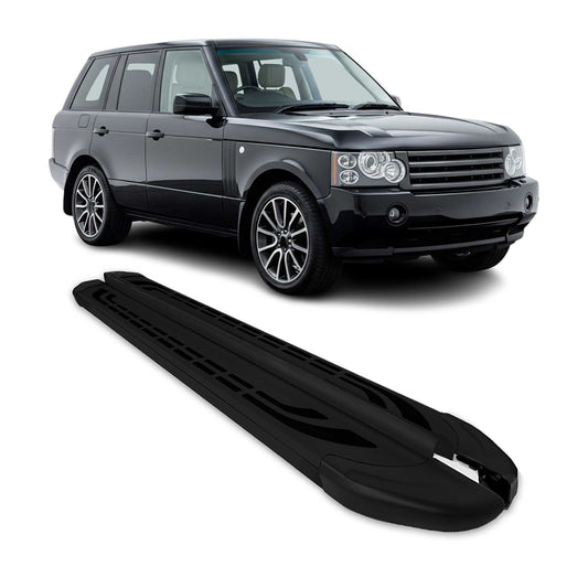Trittbretter Seitenschweller für Range Rover Vogue L322 2002-2012 Alu Schwarz