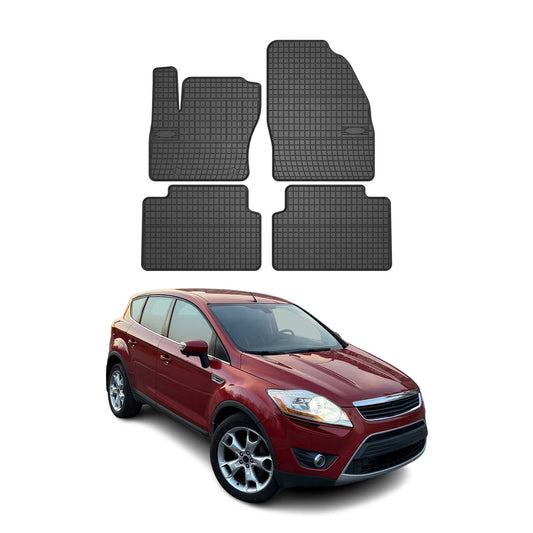 Covorașe de cauciuc negre pentru Ford Kuga 2008-2013, set de 4 piese