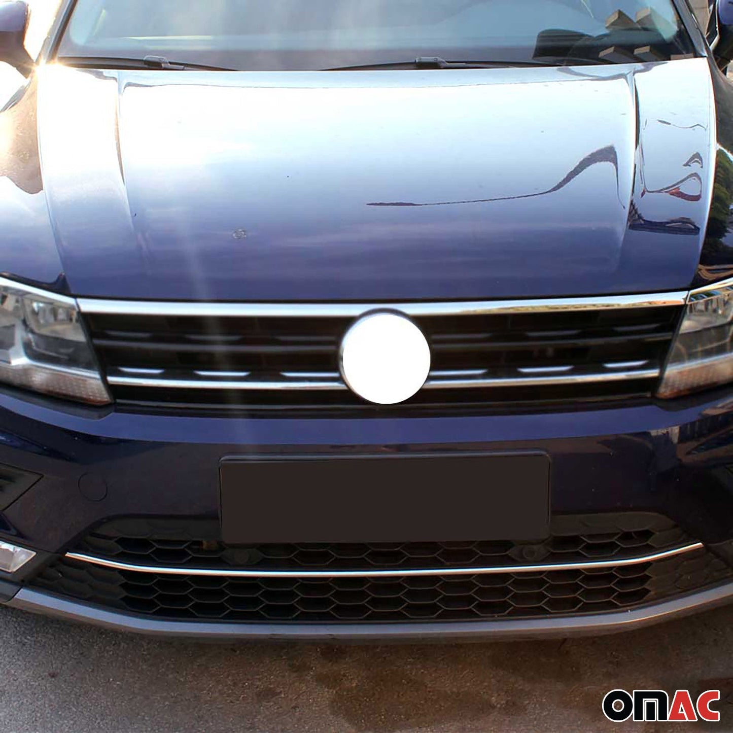 Kühlergrill Leisten Grillleisten für VW Tiguan / Allspace 2016-2020 Chrom Silber