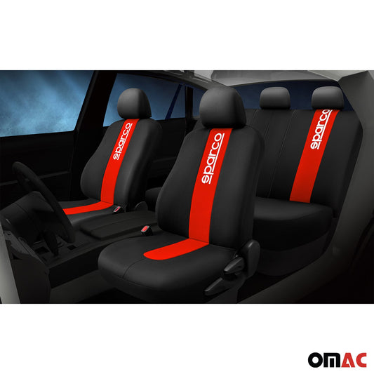 SPARCO Sitzbezüge Schonbezüge Autositzbezüge Universell Schwarz Rot Vorne Hinten