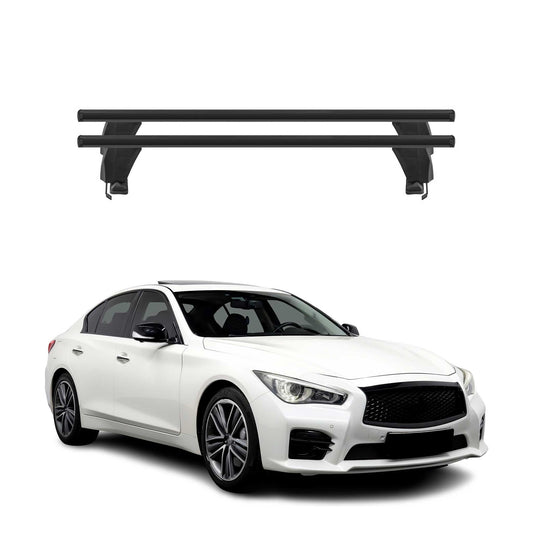 Bagażnik dachowy Menabo do Infiniti Q50 2013-2023, 50 kg, aluminiowy, czarny, 2-częściowy