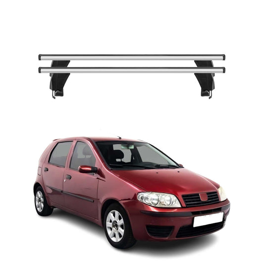 Menabo Dachträger Grundtäger für Fiat Punto 1999-2007 50kg Alu Silber 2 tlg