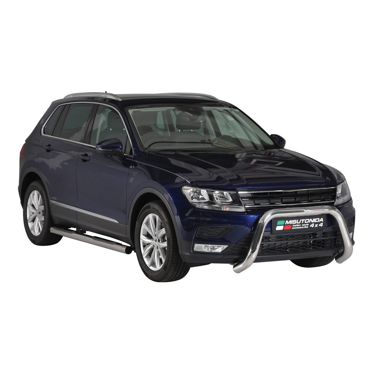 Bară de protecție/buton față pentru VW Tiguan Allspace 2016-2024 ø76mm oțel argintiu