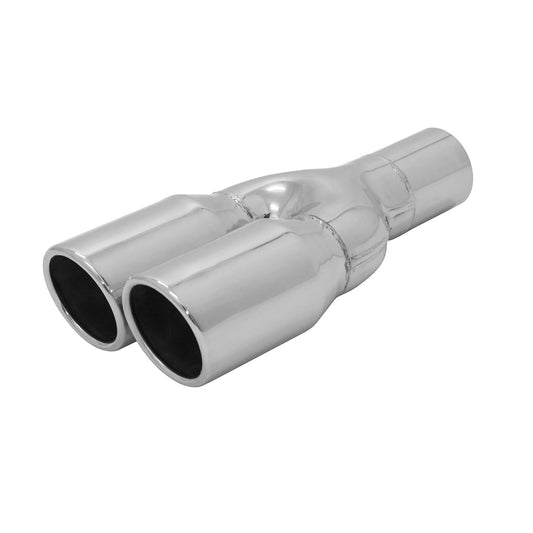 Auspuff Endrohr Edelstahl Y 2x76mm SR-Design Endschalldämpfer mit ABE