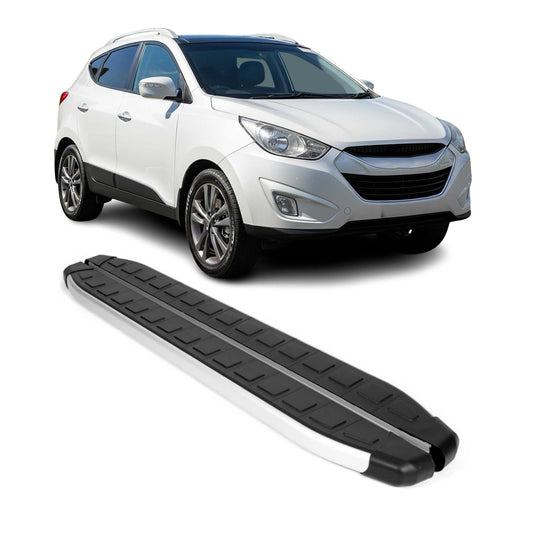 Seitenschweller Seitenbretter Trittbretter für Hyundai ix35 2010-15 Alu Schwarz