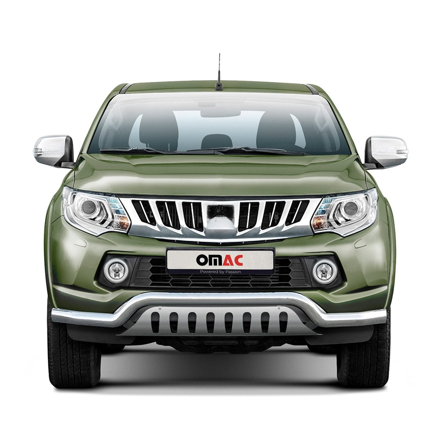 Bară de protecție față pentru Mitsubishi L200 2015-2022, oțel inoxidabil, omologată ABE, argintie