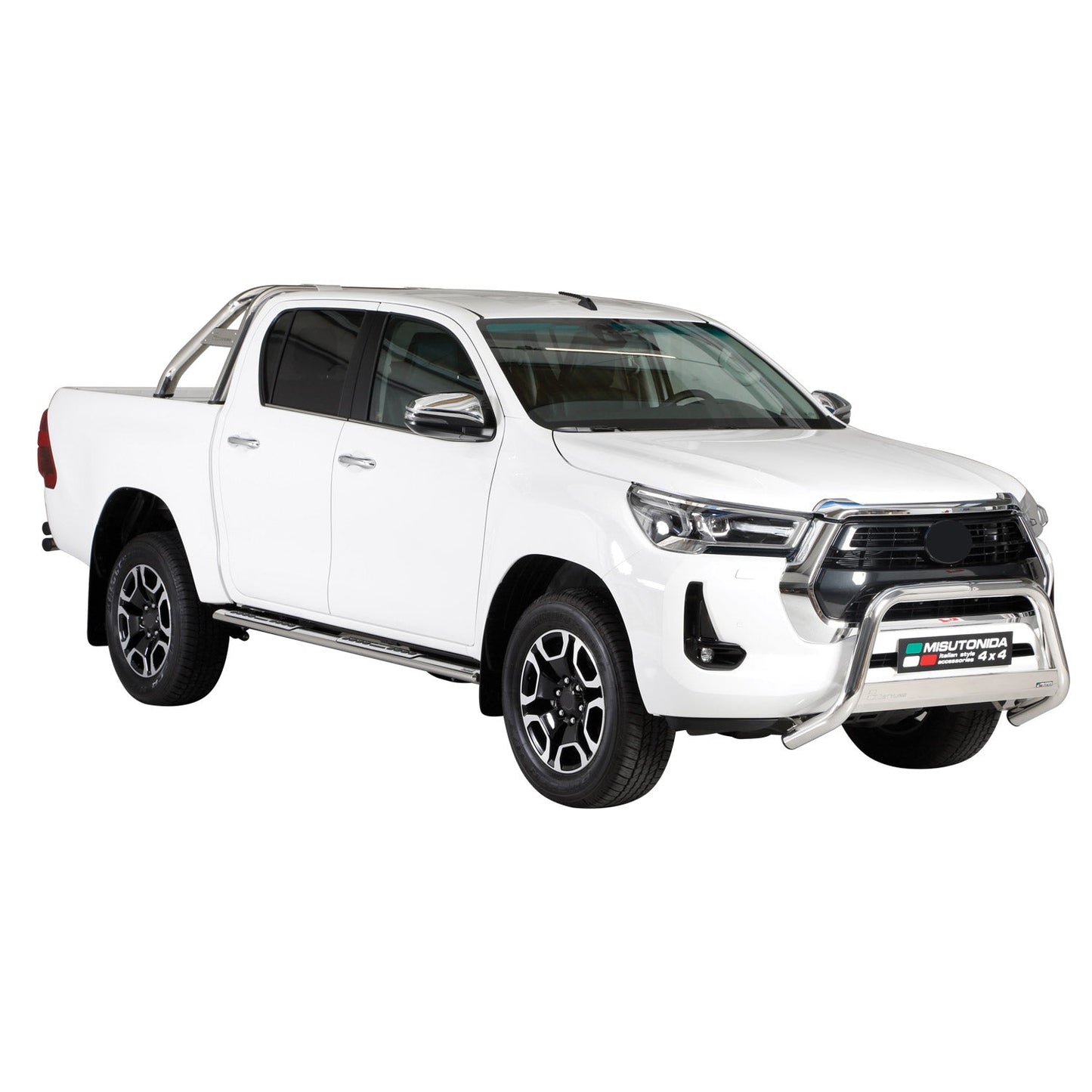 Bară de protecție/buton față pentru Toyota Hilux 2021-2025, ø63mm, oțel, argintiu, protecție