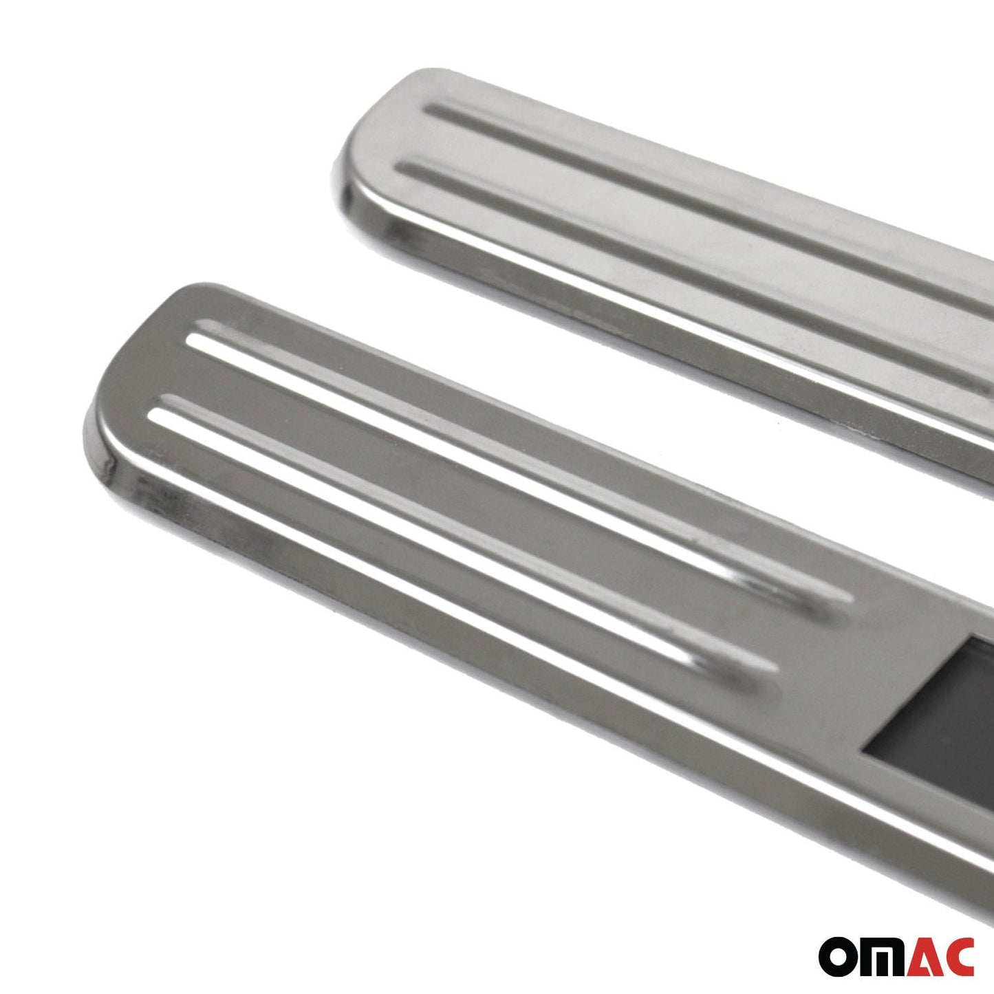 Einstiegsleisten Sport Türschwellerleisten LED-Licht Chrom Edelstahl 2 tlg 45 cm