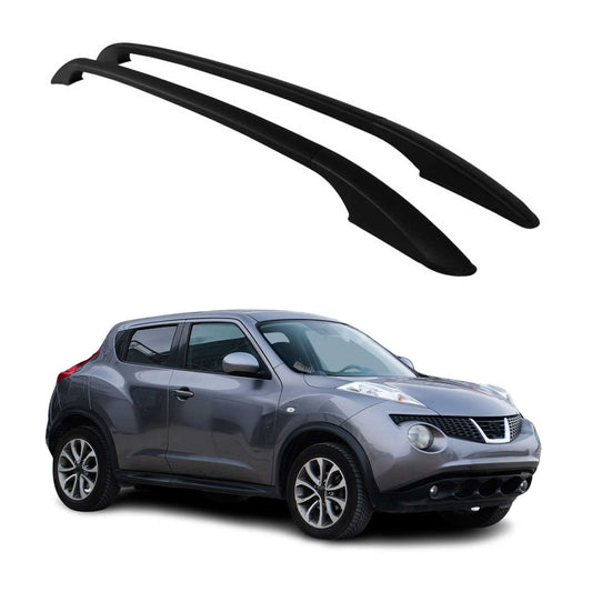 Aluminium Dachreling Relingträger für Nissan Juke 2010-2020 Schwarz 2x