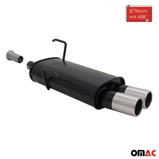 Novus Sportauspuff für Peugeot 206 2x76mm Endschalldämpfer mit ABE