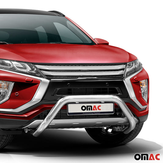 Bară de protecție/buton față pentru Mitsubishi Eclipse Cross 2017-2022, omologată ABE, argintie