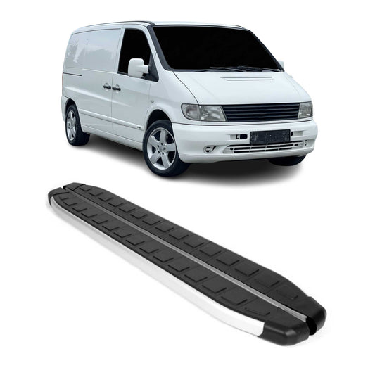 Trittbretter Schweller Seitenschweller für Mercedes Vito 1996-2003 L1/L2 Alu 2x
