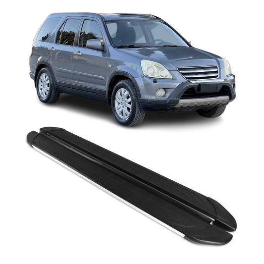 Trittbretter Seitenschweller für Honda CR-V 2002-2006 Aluminium Schwarz Silber