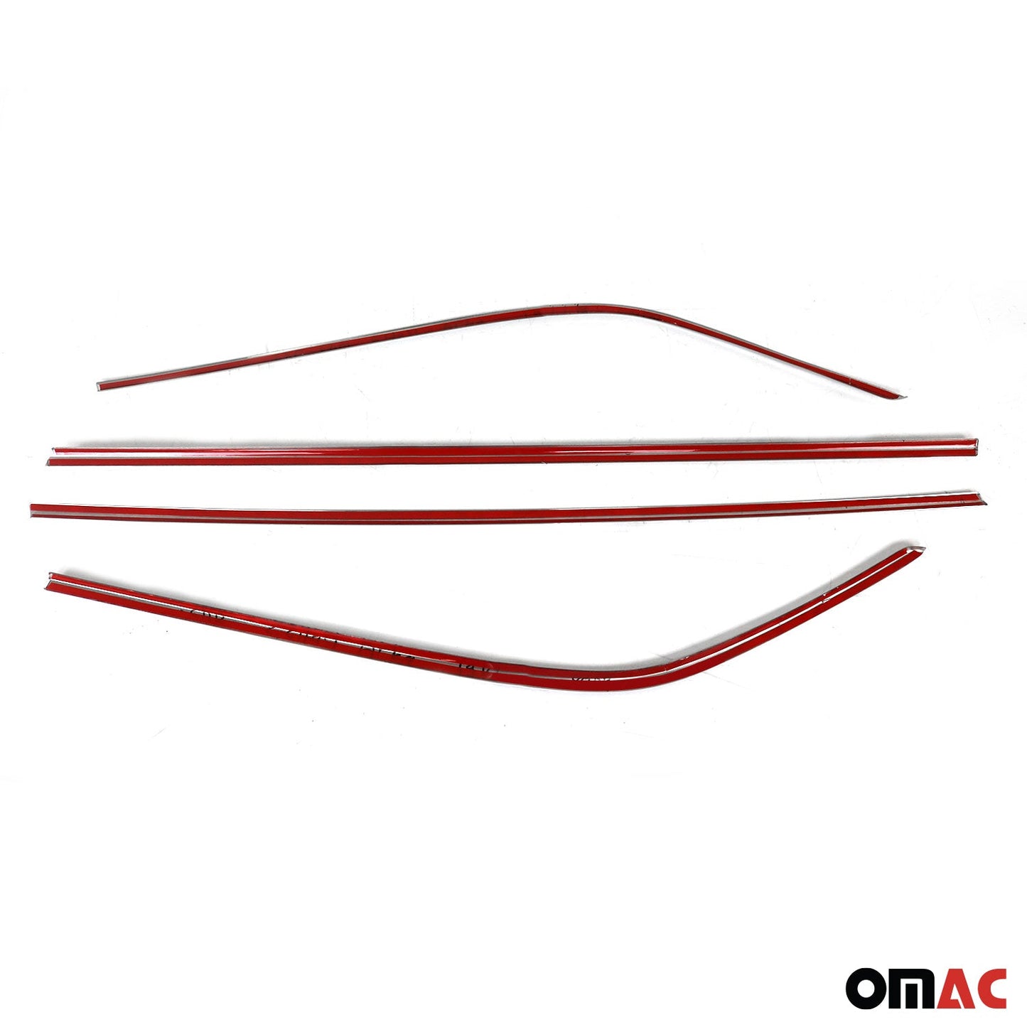 Benzi decorative pentru geamuri pentru Toyota C-HR 2016-2022, oțel inoxidabil cromat, 4 bucăți