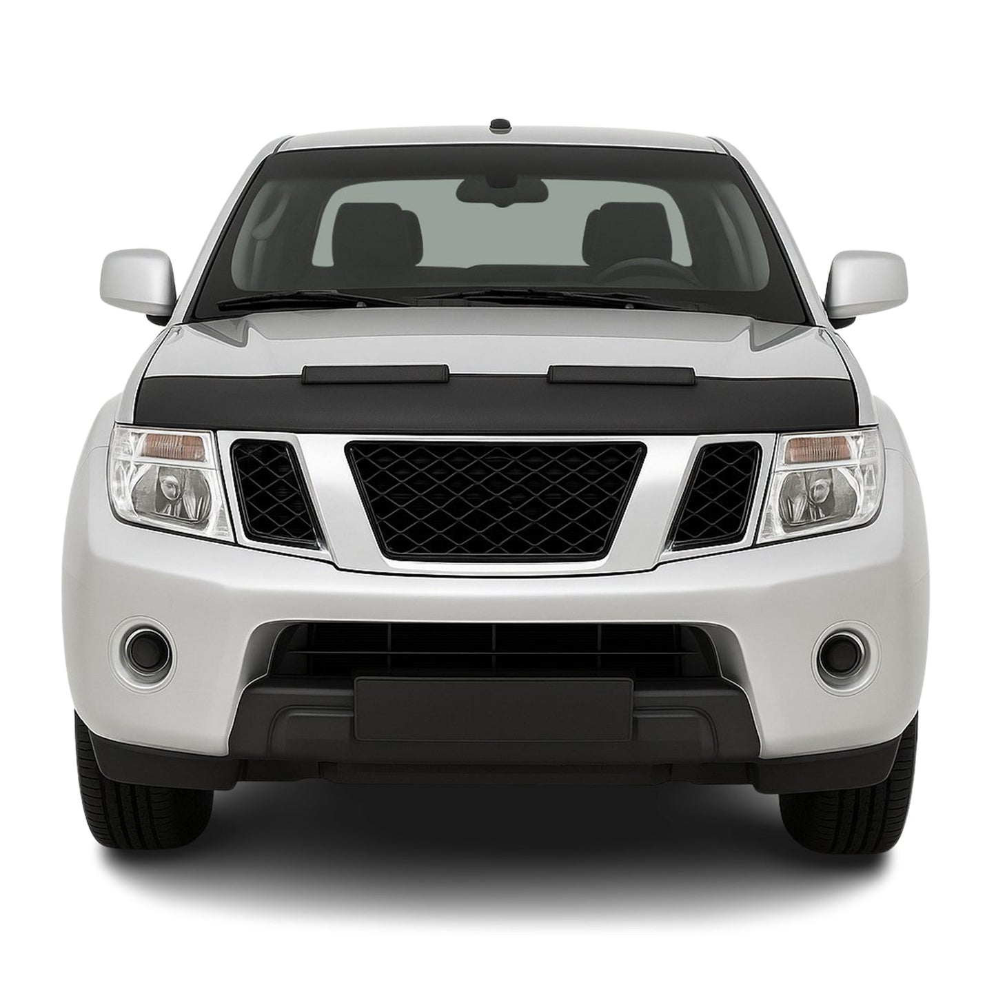 Protecție capotă anti-ciobituri pentru Nissan Navara D40, jumătate neagră