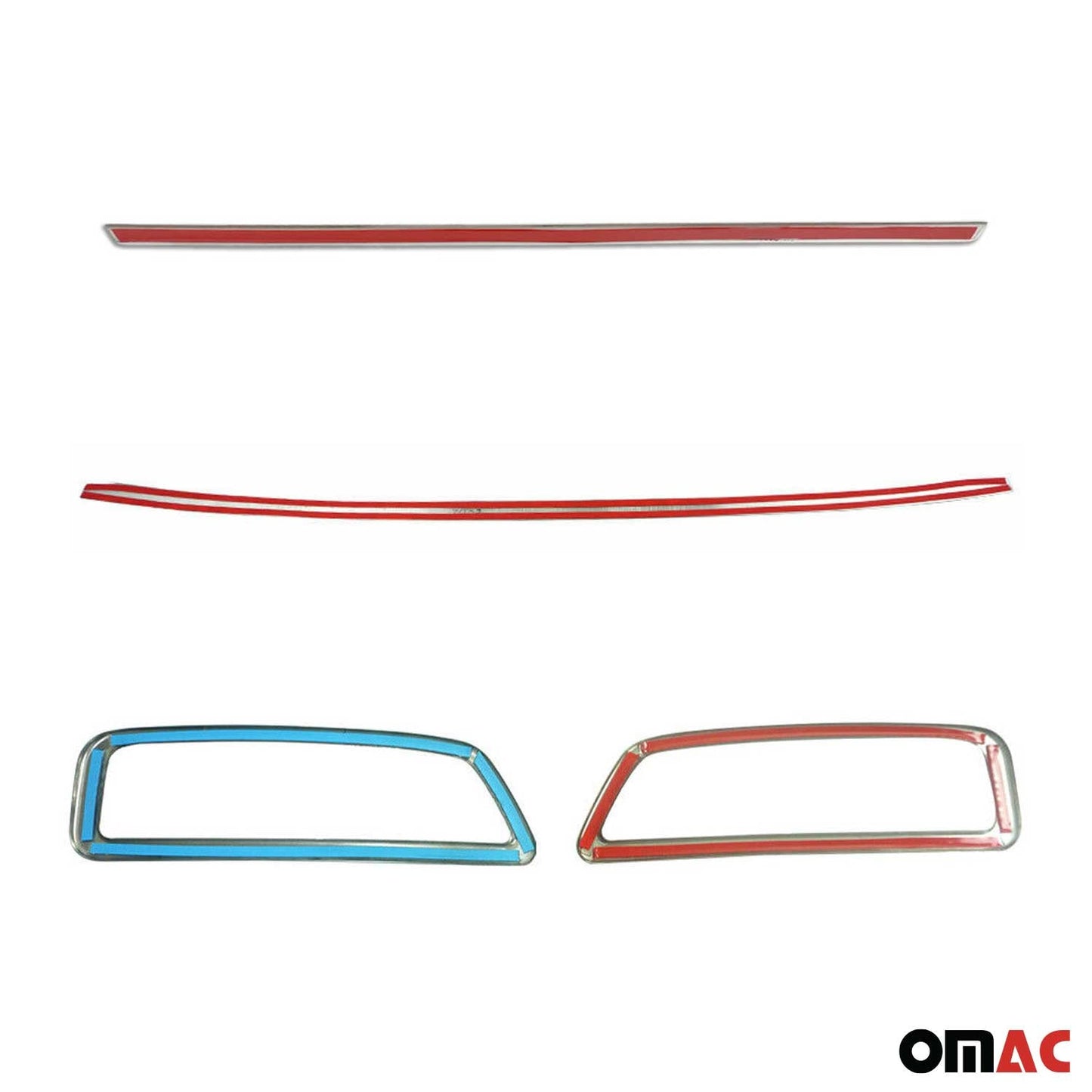 Heckklappe Kofferraumleiste Auspuffrahmen für Peugeot 3008 2016-2024 Chrom Satz