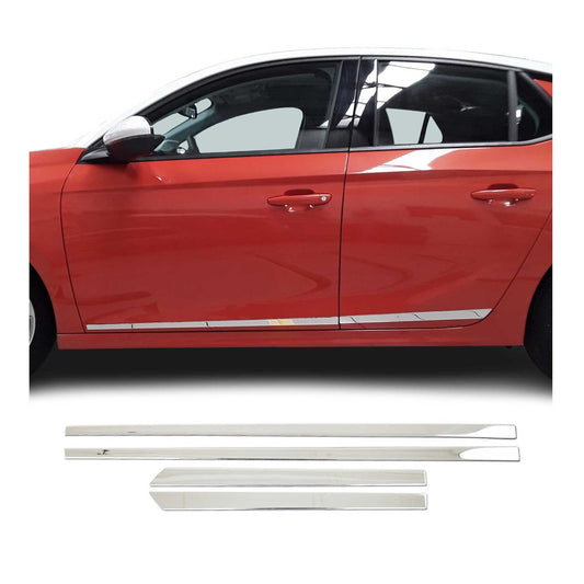 Seitentürleiste Türleisten Türschutzleiste für Opel Corsa F 2019-2025 Chrom 4x