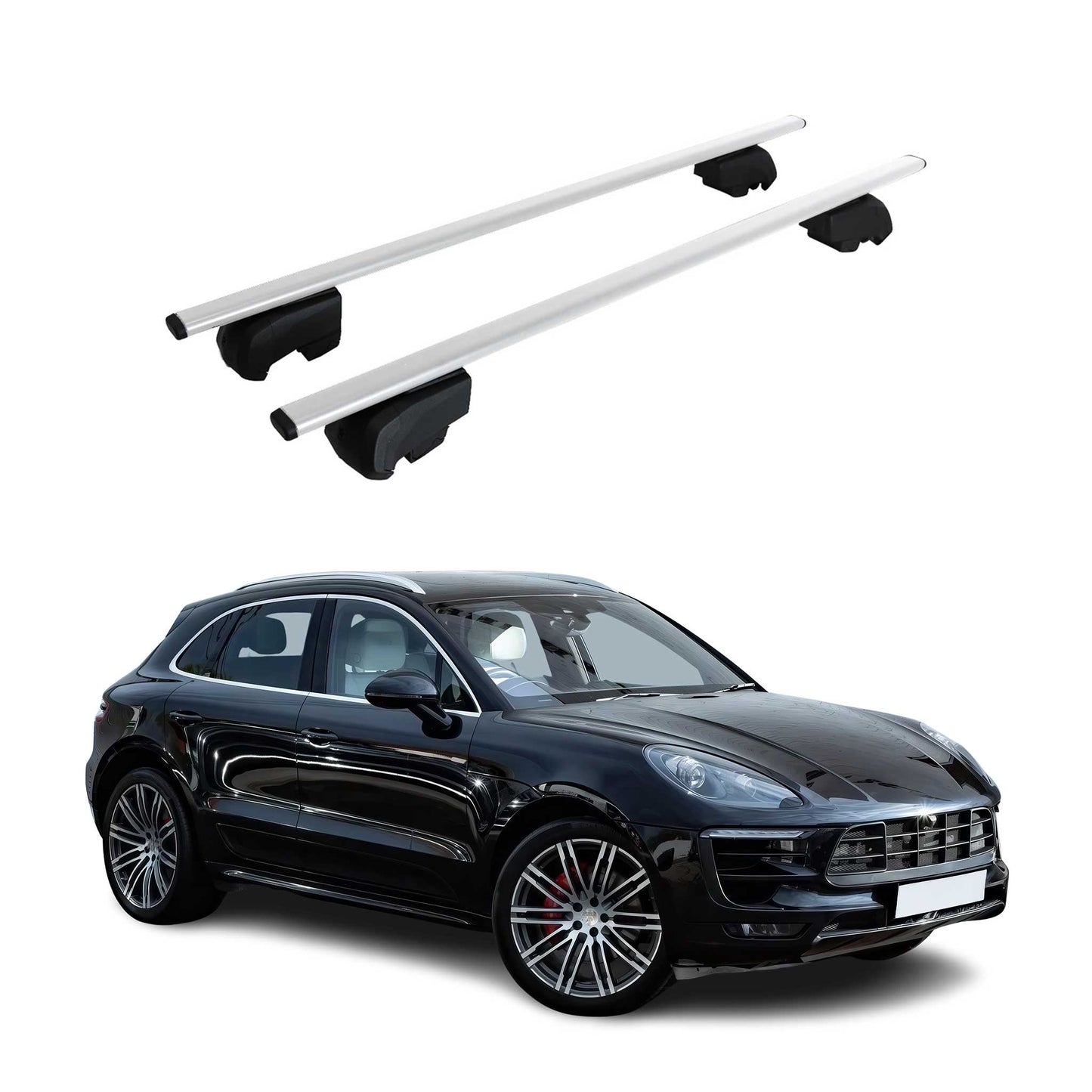 Dachträger für Porsche Macan 2014-2023 Metall Schwarz ABE 2x