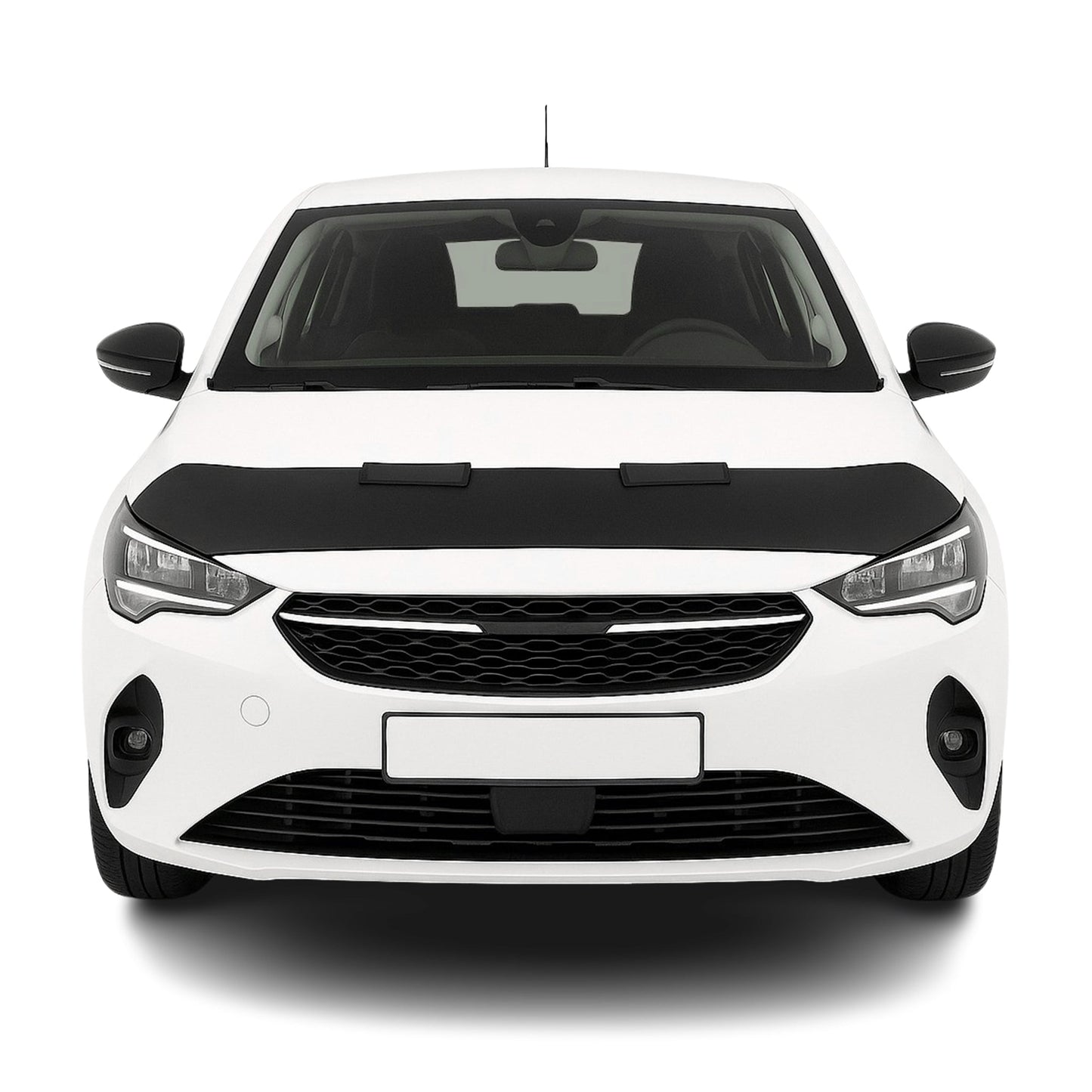 Haubenbra Steinschlagschutz Bonnet Bra für Opel Corsa F 2019-2025 Schwarz Halb