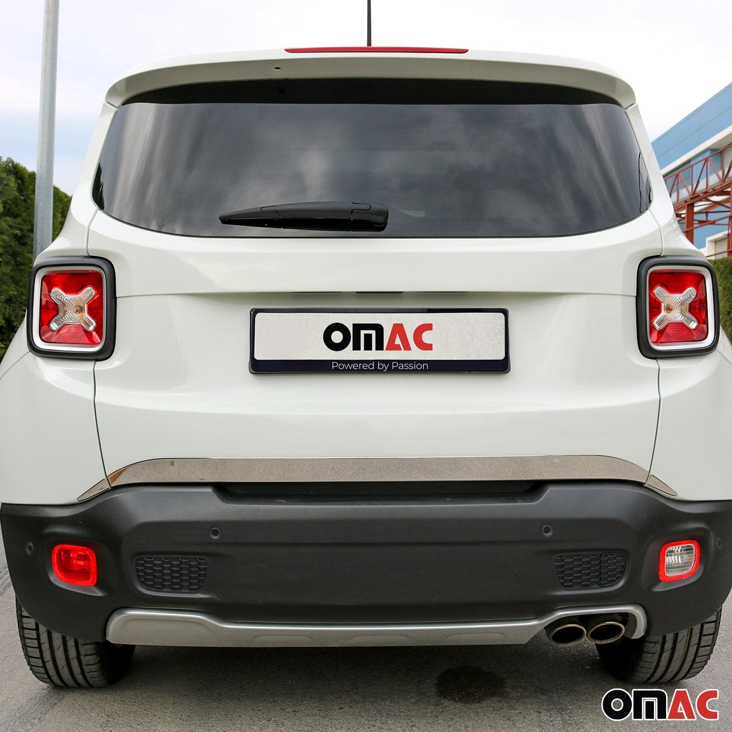 Bandă decorativă portbagaj, bandă decorativă spate pentru Jeep Renegade 2014-2019, oțel inoxidabil cromat, set 3 piese