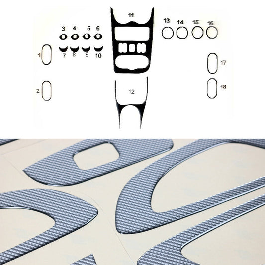 Ornamente interioare cockpit pentru Dacia Duster 2010-2012, aspect carbon, 18 piese