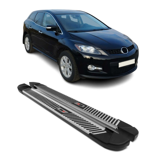 Trittbretter Seitenbretter Seitenschweller für Mazda CX-7 2006-2012 Alu Schwarz