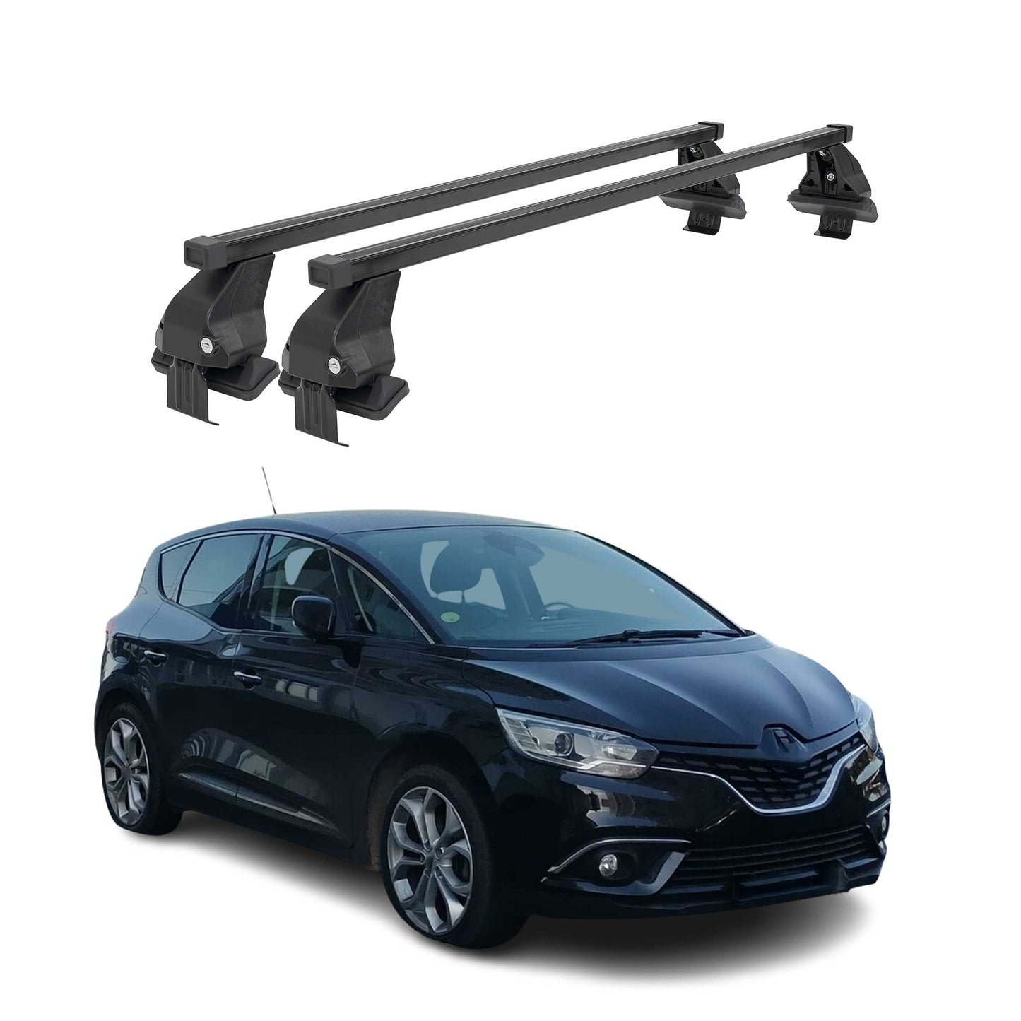Menabo Dachträger für Renault Grand Scenic mk4 2017-2022 50kg Stahl Schwarz 2x