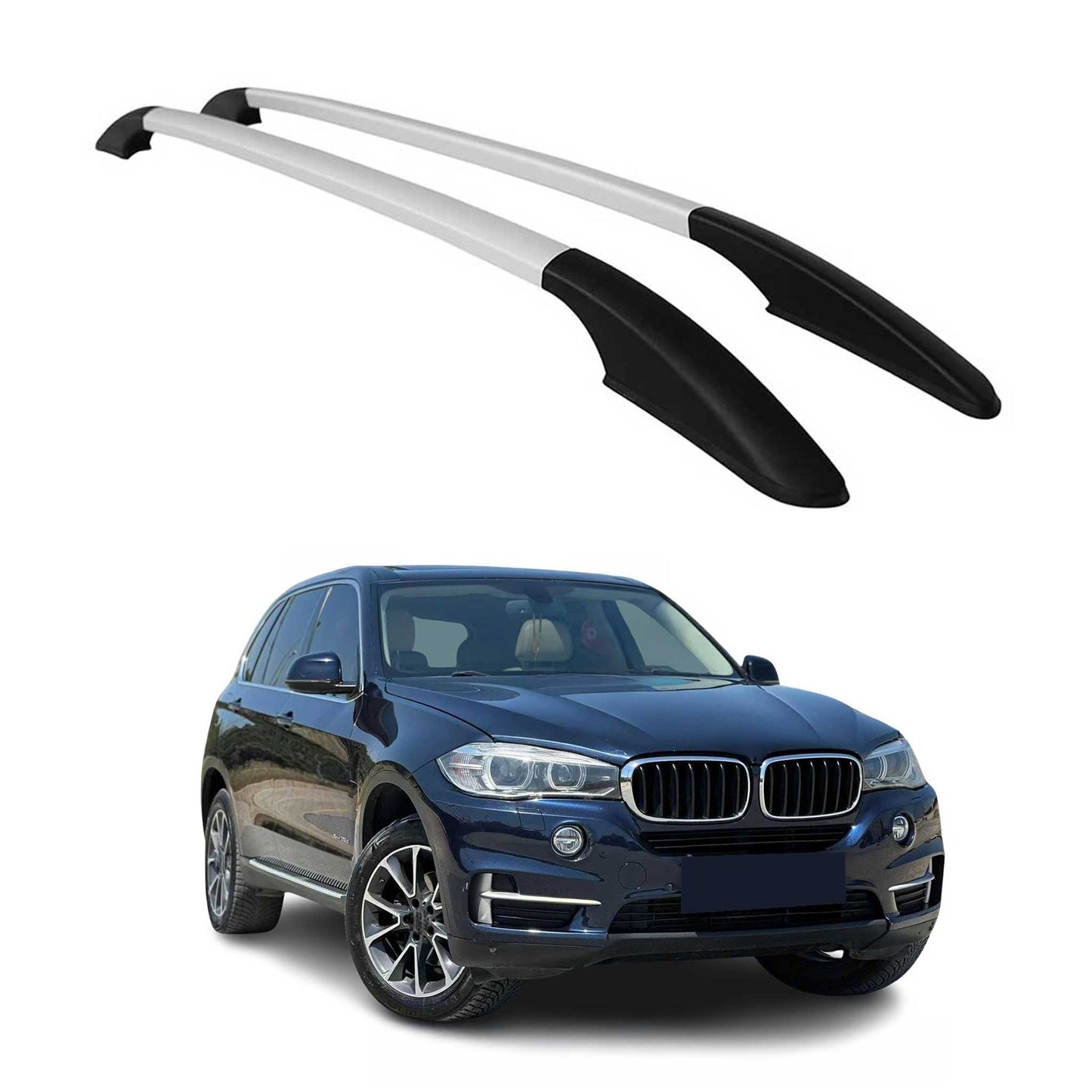 Aluminium Dachreling Relingträger für BMW X5 F15 F85 2013-2018 Silber 2tlg