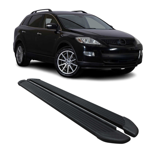 Seitenschweller Trittbretter Schweller für Mazda CX-9 2006-2016 Alu Schwarz