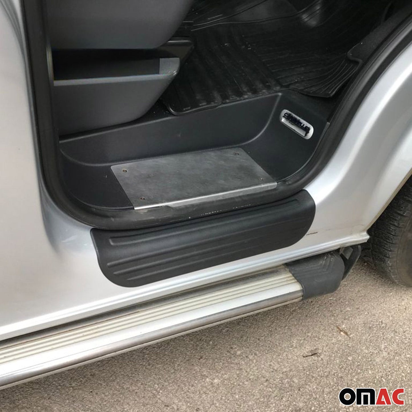 Protecții prag ușă pentru VW T6 T6.1 toate modelele 2015-2024, ABS, negru, set 2 piese