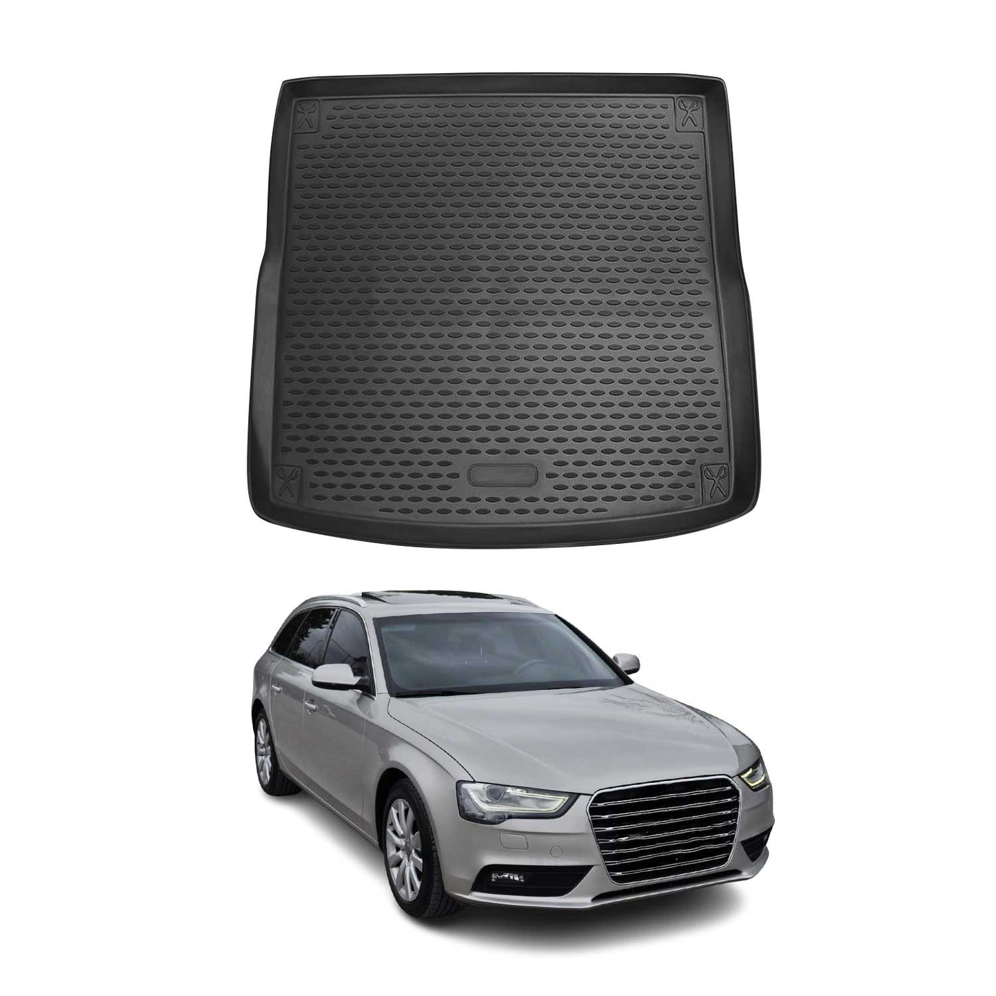 Covoraș pentru portbagaj pentru Audi A4 Avant 8K5 B8 2007-2015, cauciuc TPE