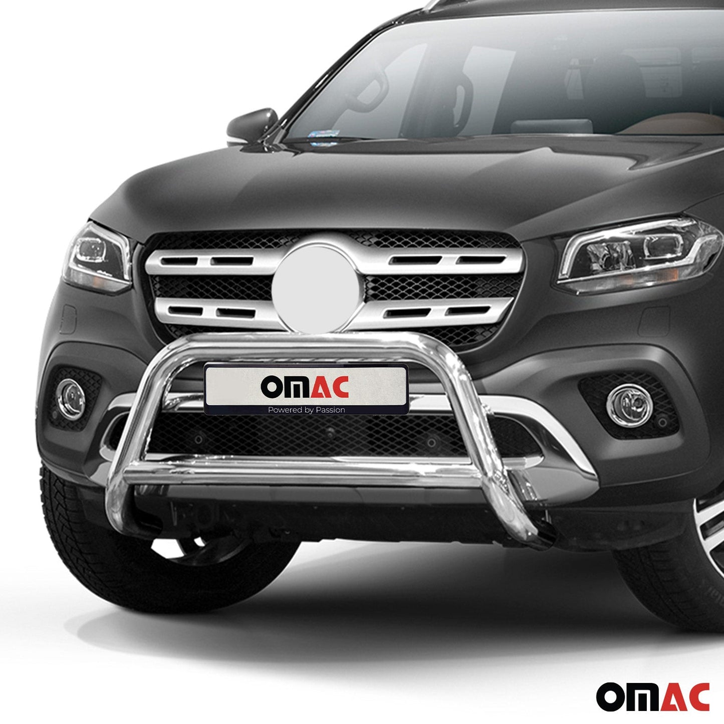 Bară de protecție/buton față pentru Mercedes X-Class 2017-2020, omologată ABE, oțel, argintiu