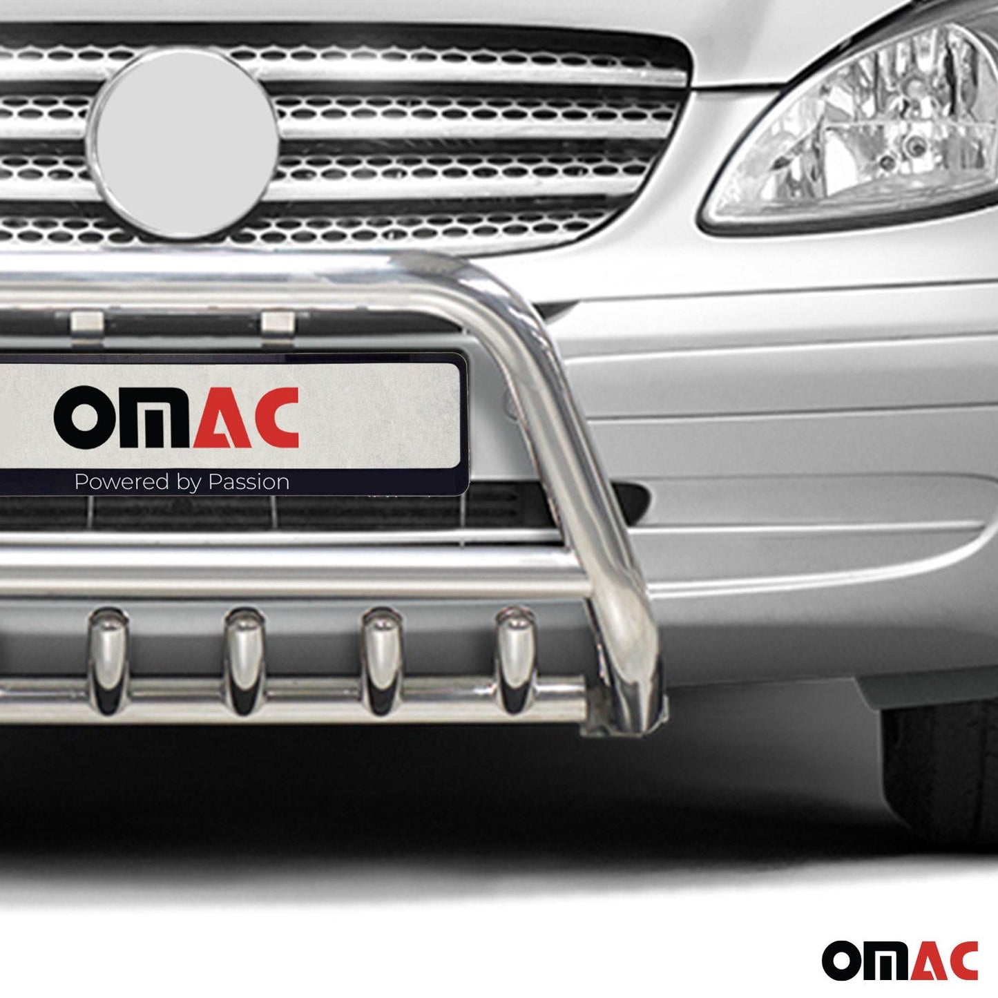 Bară de protecție/buton față pentru Mercedes Vito W639 2003-2010, omologată ABE, oțel, argintiu