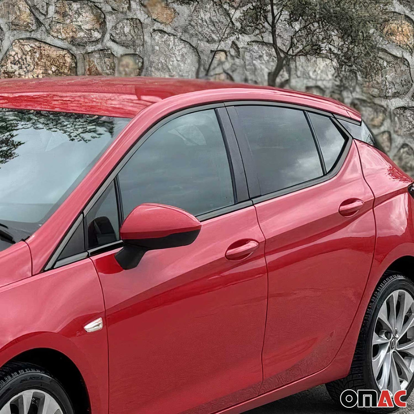 Fensterleisten Zierleisten für Opel Astra K Schrägheck Edelstahl Dunkel 16tlg