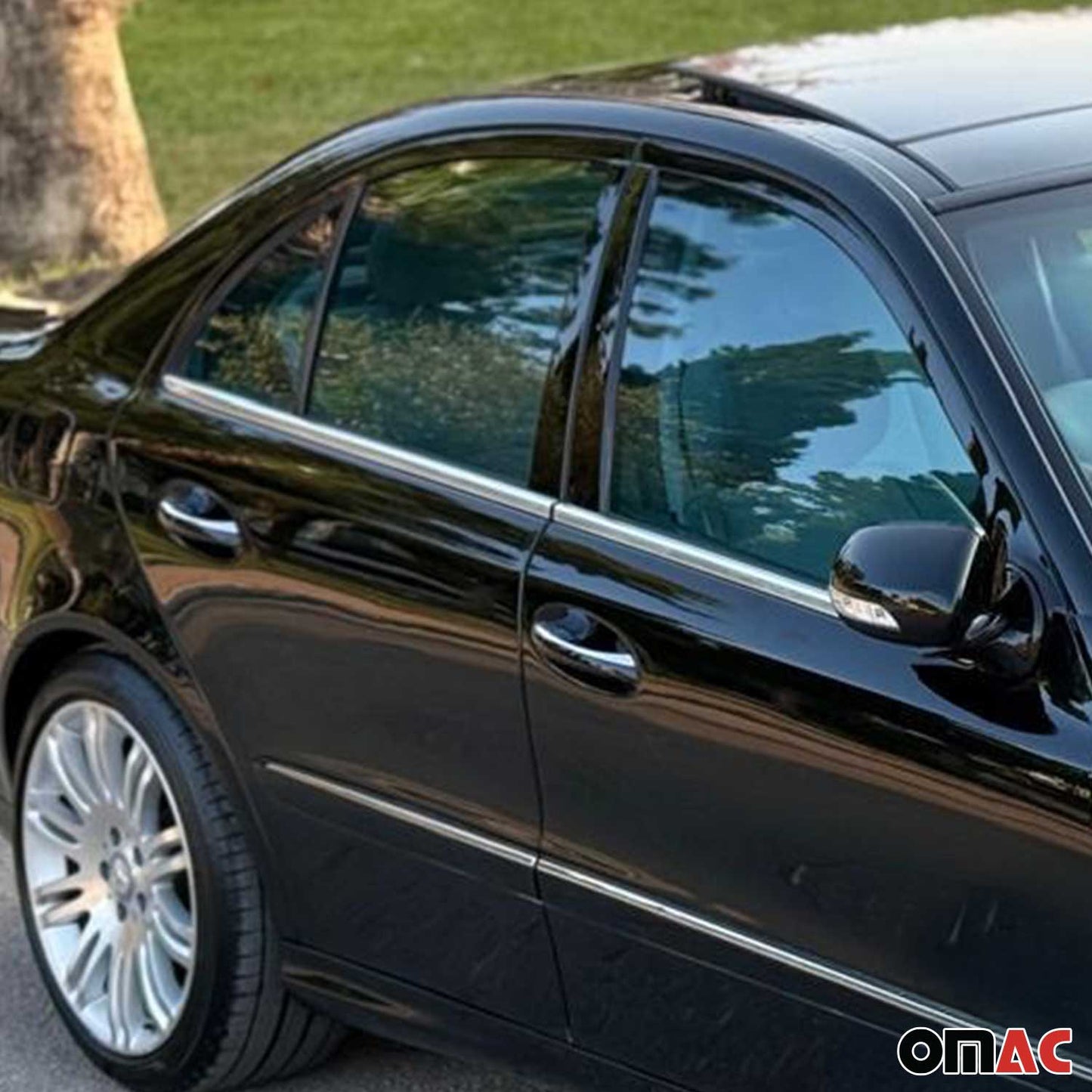Fensterleisten Zierleisten für Mercedes W211 E Klasse 2002-2009 Edelstahl 4tlg