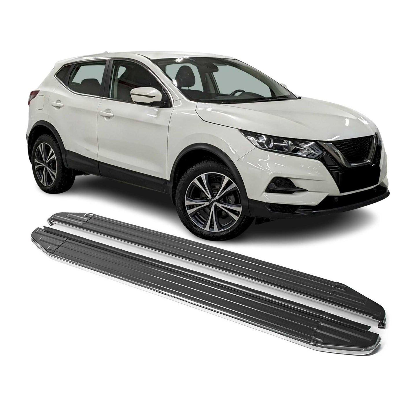 Trittbretter Seitenschweller für Nissan Qashqai 2018-2024 ABE Alu