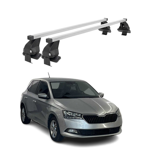 Menabo Dachträger Grundtäger für Skoda Fabia mk3 2014-2021 50kg Stahl Silber 2x
