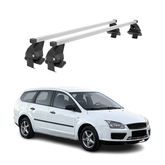 Menabo Portbagaj de plafon pentru Ford Focus Estate 2004-2011 50kg Oțel Argintiu 2x