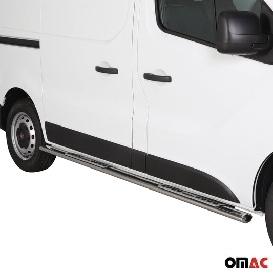 Praguri/praguri laterale din oțel inoxidabil pentru Fiat Talento 2016-2020 ampatament scurt gri