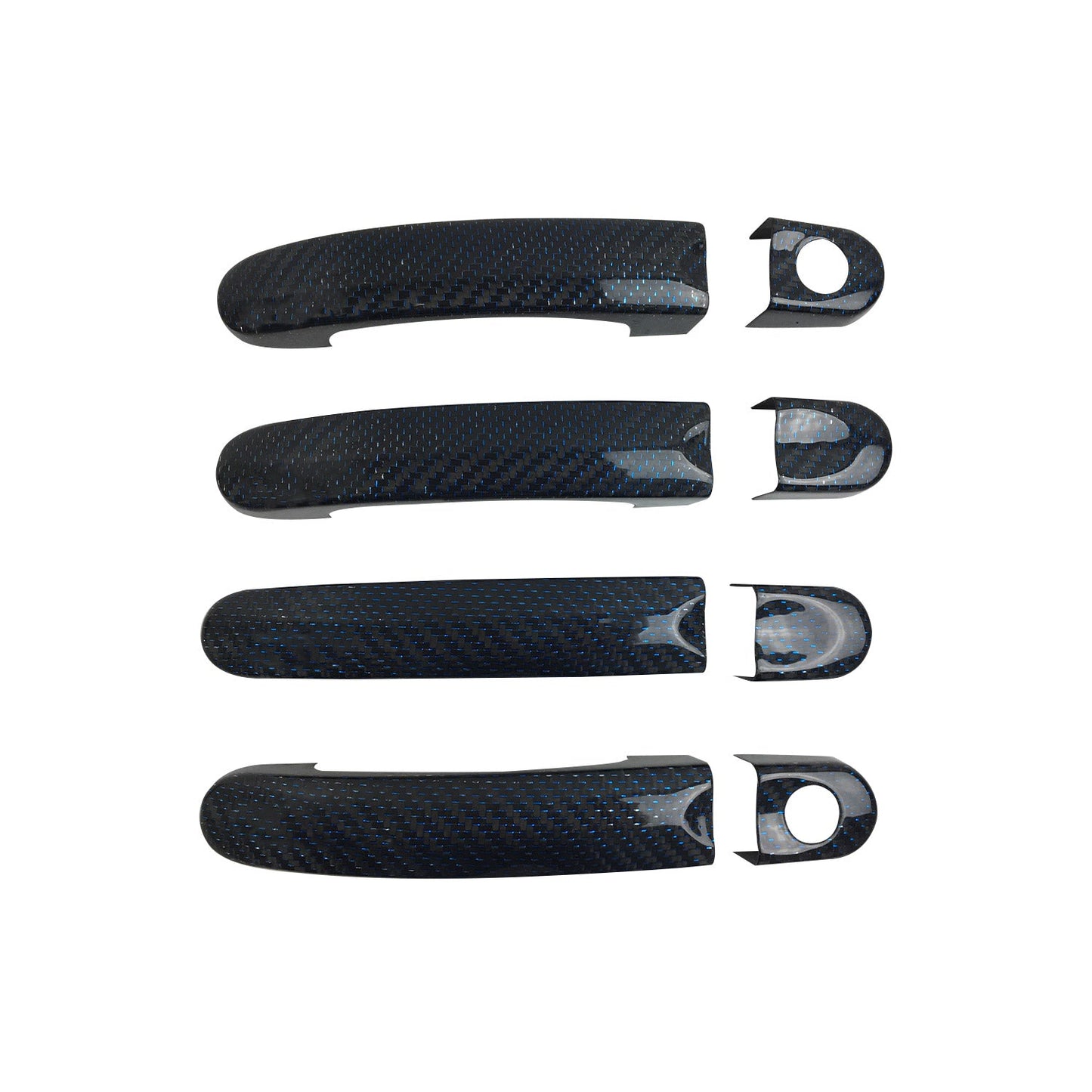 Türgriff Blenden für VW T6 T6.1 Transporter 2015-2024 4Tür H2 Carbon Blau 8x