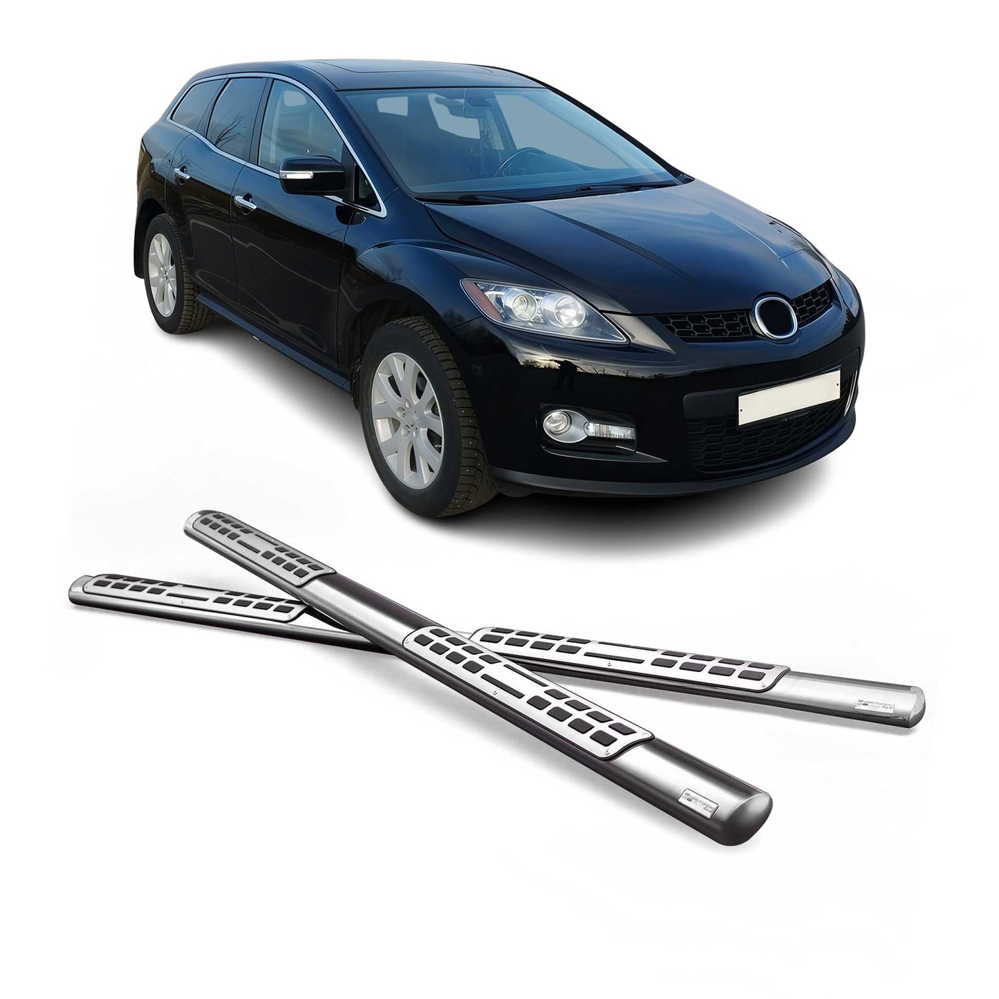 Edelstahl Seitenschweller Schwellerrohre für Mazda CX-7 2008-2010 Silber