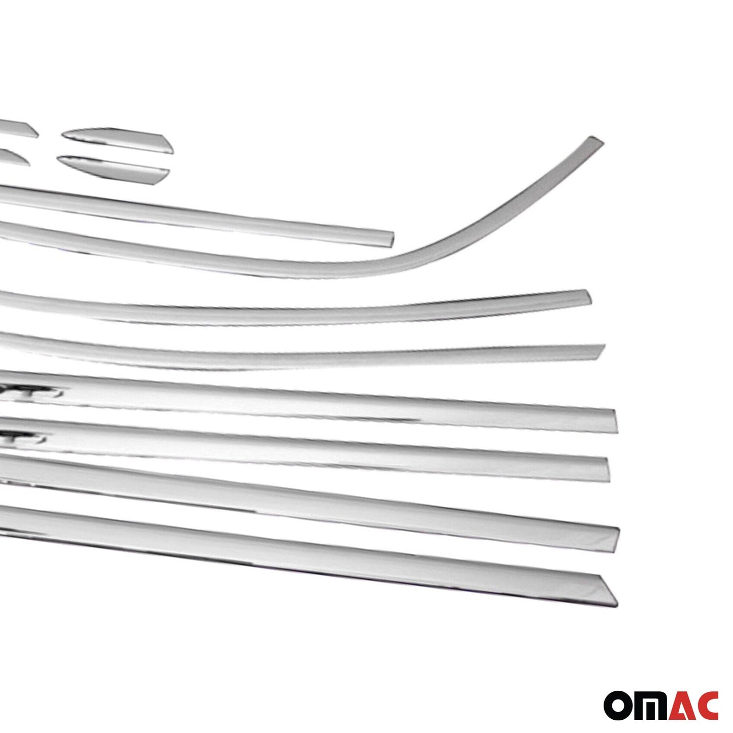 Benzi decorative geamuri pentru Renault Megane 1 2015-19, oțel inoxidabil cromat, 12 bucăți