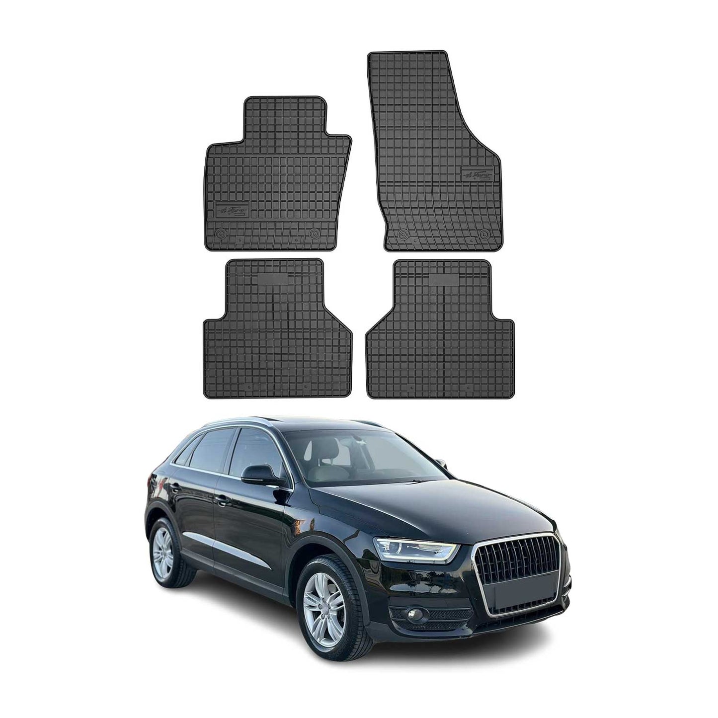 2011-2018 Audi Q3 8U Fußmatten Gummi Schwarz 4 tlg