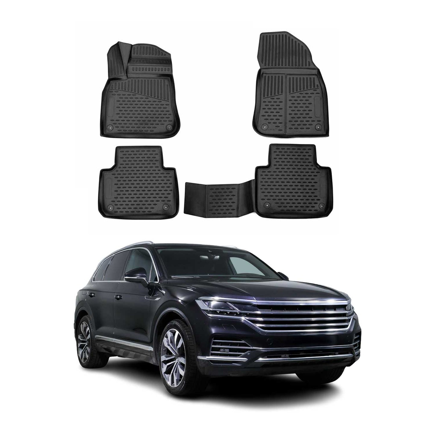 2018-2021 VW Touareg Fußmatten TPE Schwarz 4 tlg