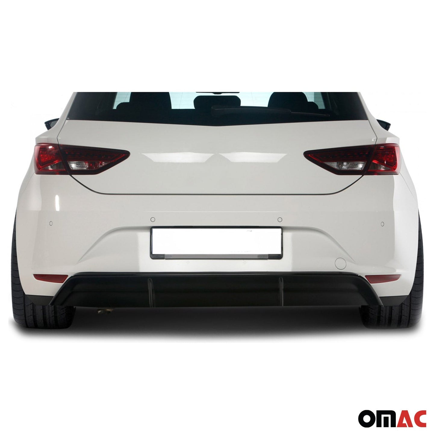 RDX Heckschürzenansatz Diffuser für Seat Leon 5F 5 trg 2013-2017 ABS Schwarz