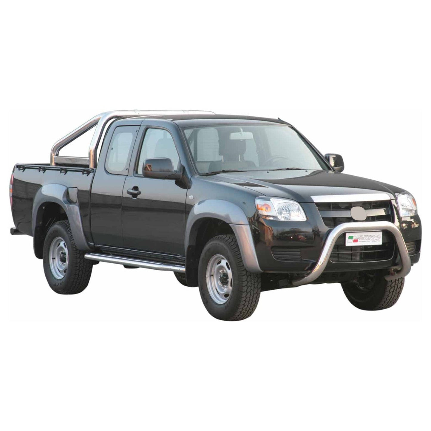 Bară de protecție/buton față pentru Mazda BT-50 2006-2012 ø76mm oțel argintiu protecție