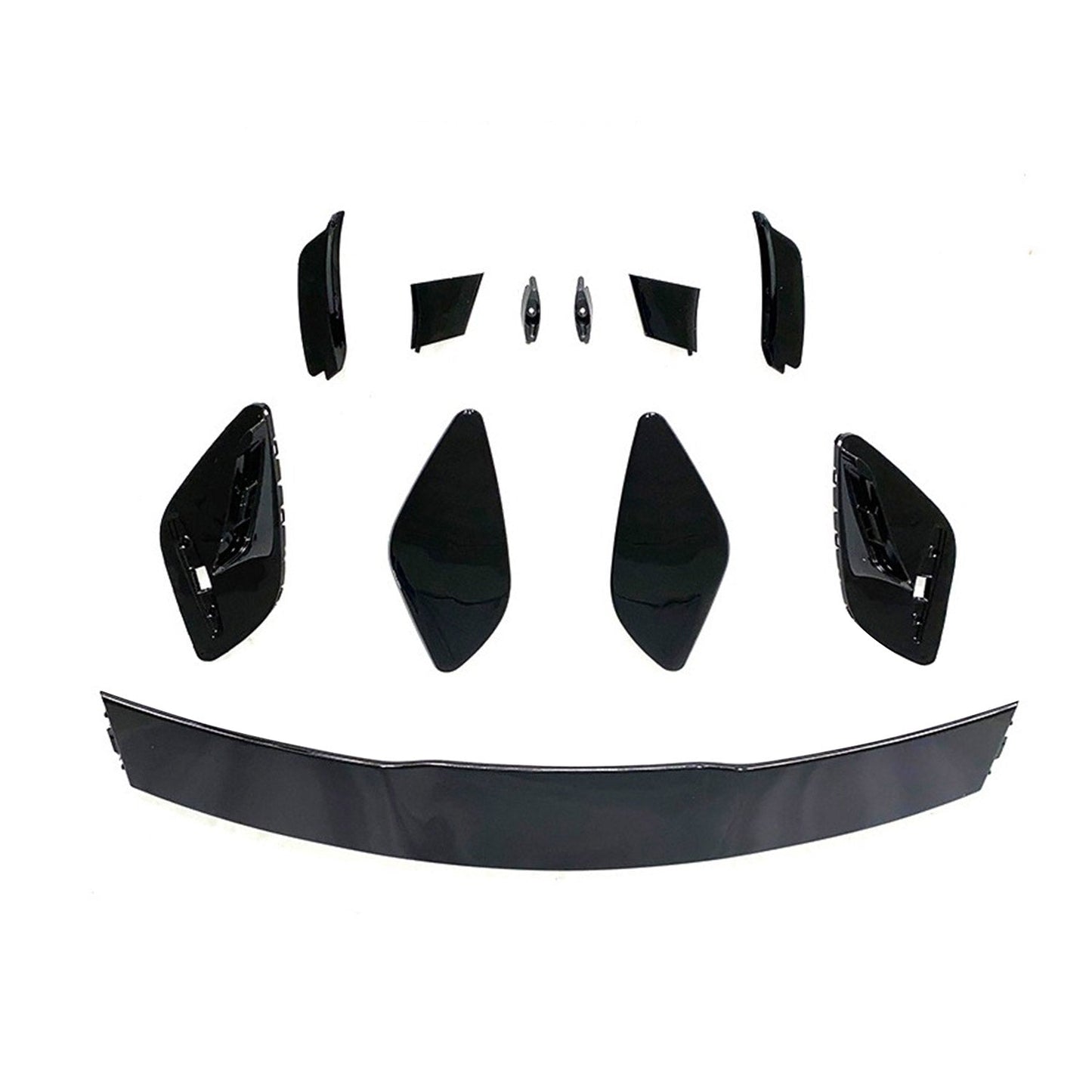 Prelungire bara spate Mercedes Clasa A W176 2012-2018, negru, 11 piese